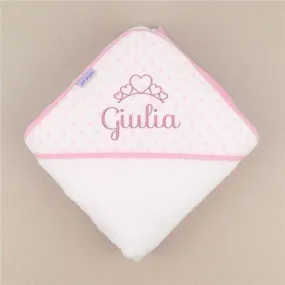 Capa de baño rosa personalizada