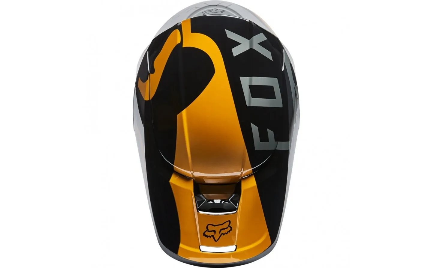 Casco Fox Infantil V1 Skew Negro Oro |28358-595|