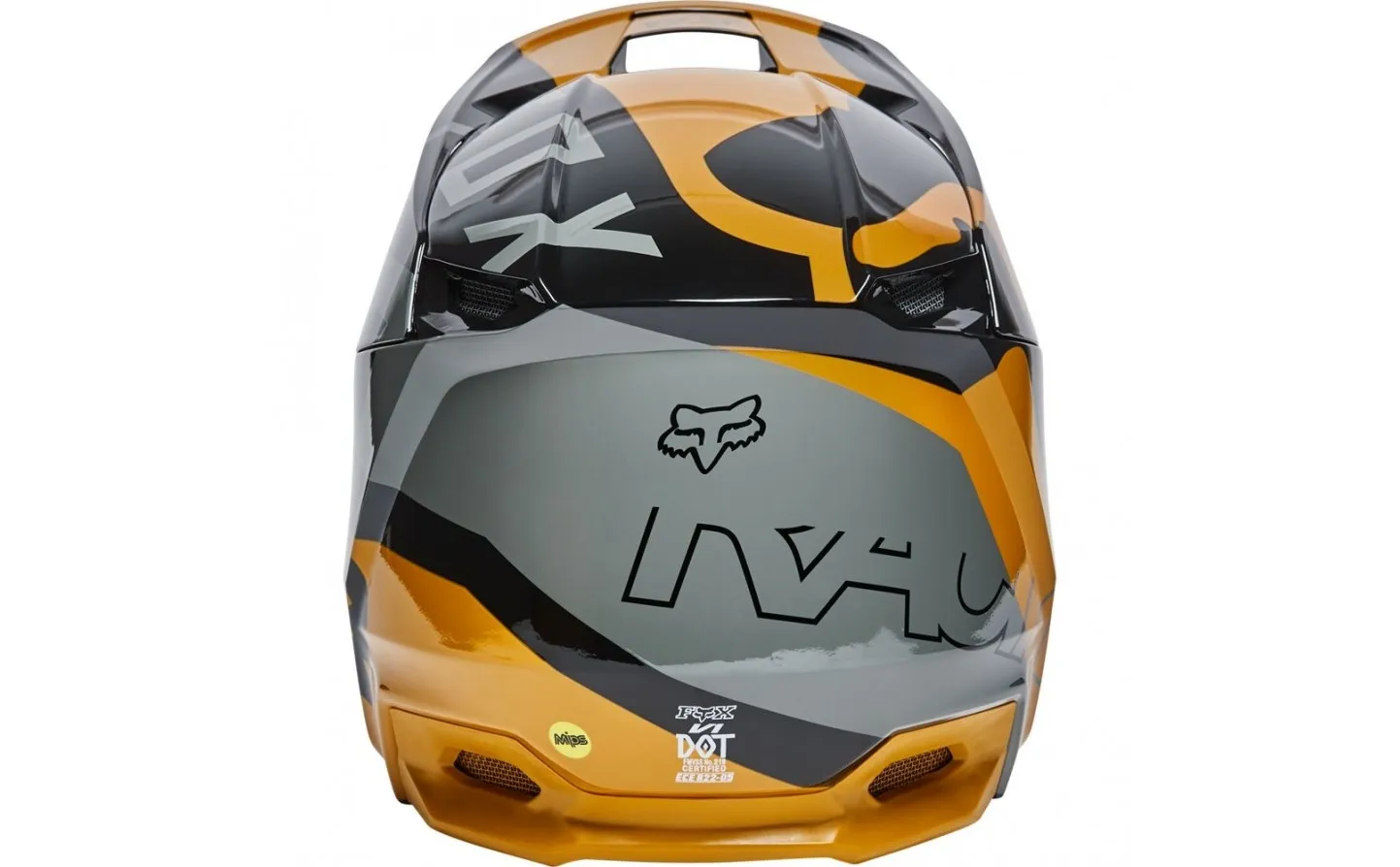 Casco Fox Infantil V1 Skew Negro Oro |28358-595|