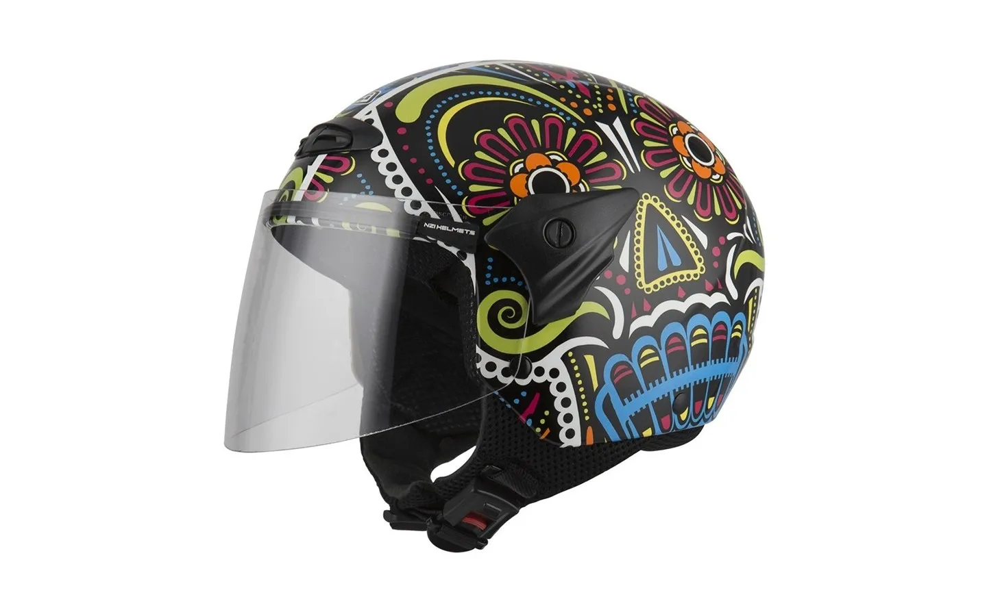 Casco Nzi Infantil Minijet Helix Ii Calaca Brillo |050269AR05|