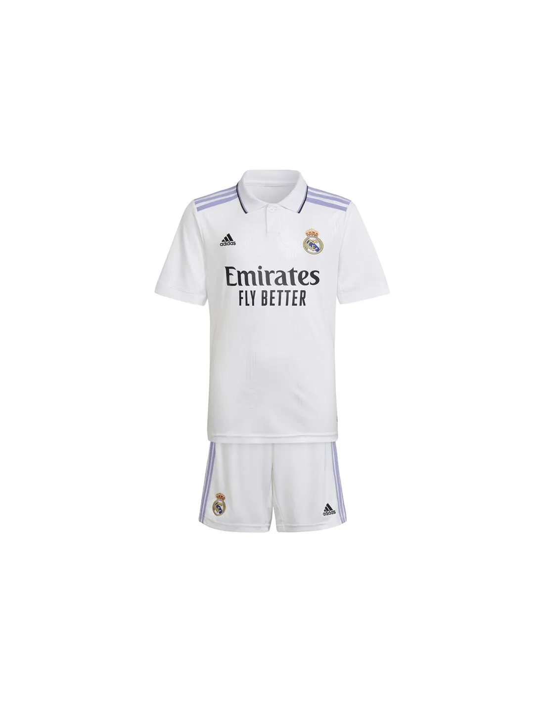 Conjunto adidas Primera Equipación Real Madrid 22/23 Infantil WH