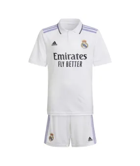 Conjunto adidas Primera Equipación Real Madrid 22/23 Infantil WH