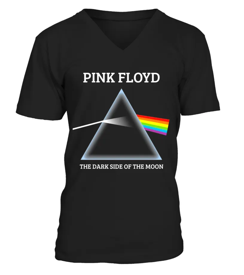 COVER-001-BK. Dark Side Of The Moon - Pink Floyd (3) Camiseta cuello en V Unisex