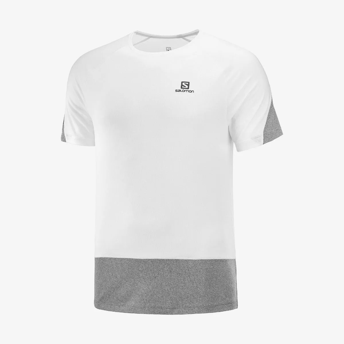 CROSS RUN SS TEE M WHITE/BLACK