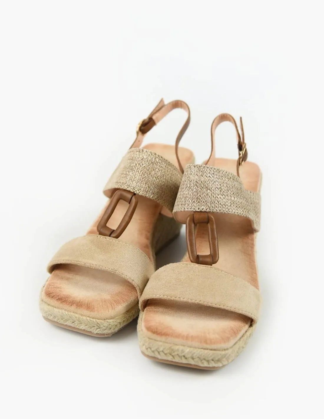 Cuñas victoria | Cinta beige