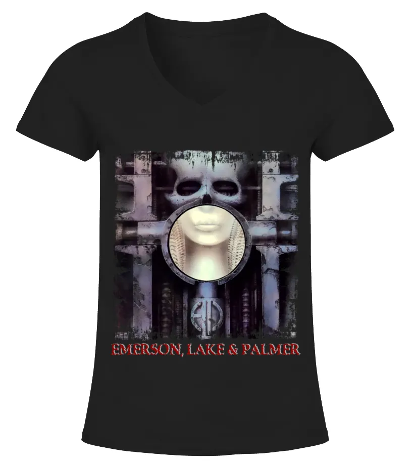 Emerson, Lake &amp; Palmer BK (6) Camiseta cuello pico Mujer