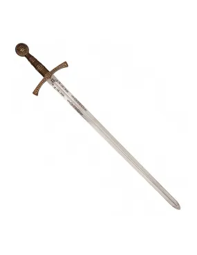 Espada Caballero medieval Francés, latón