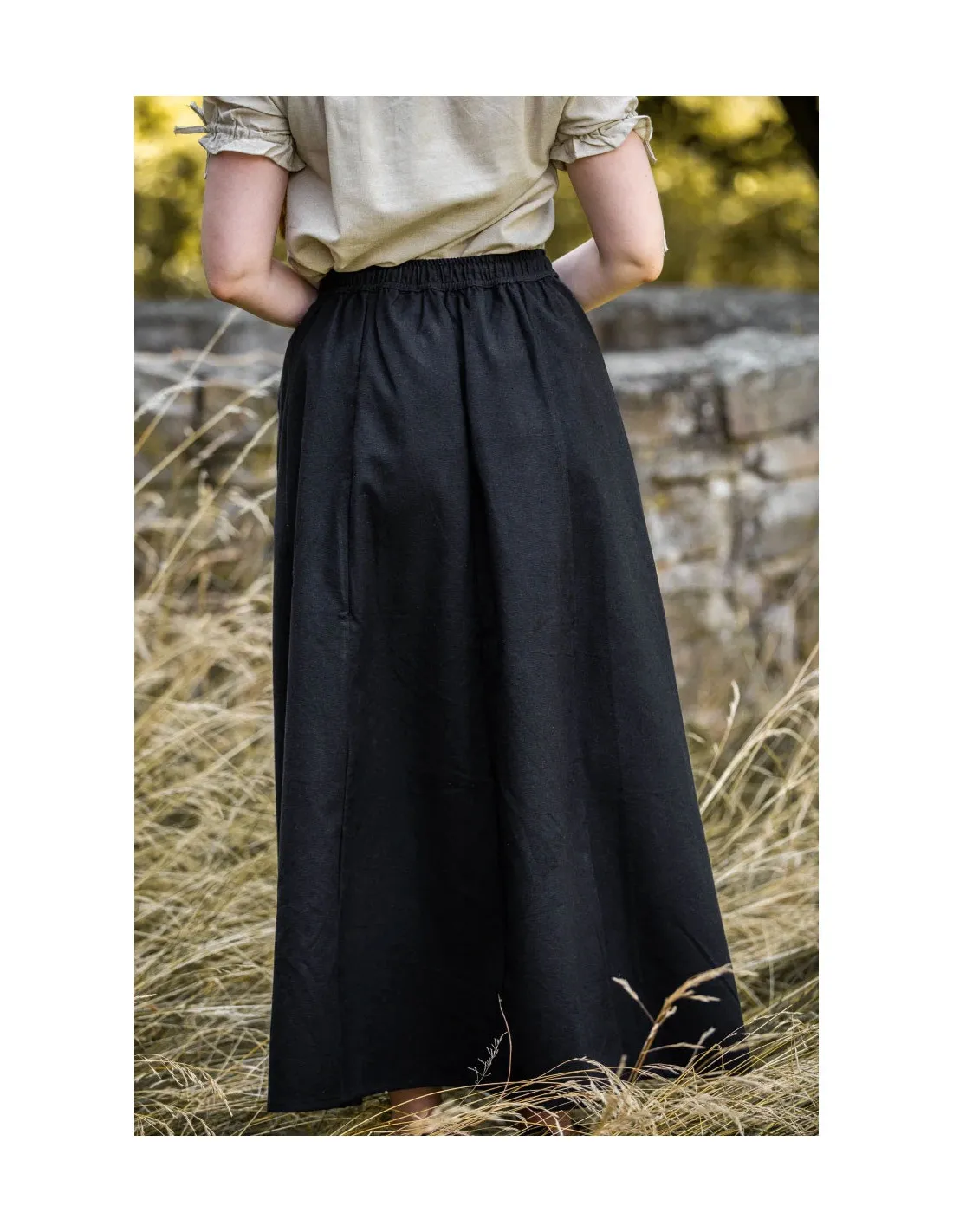 Falda medieval mujer Smilla, negro