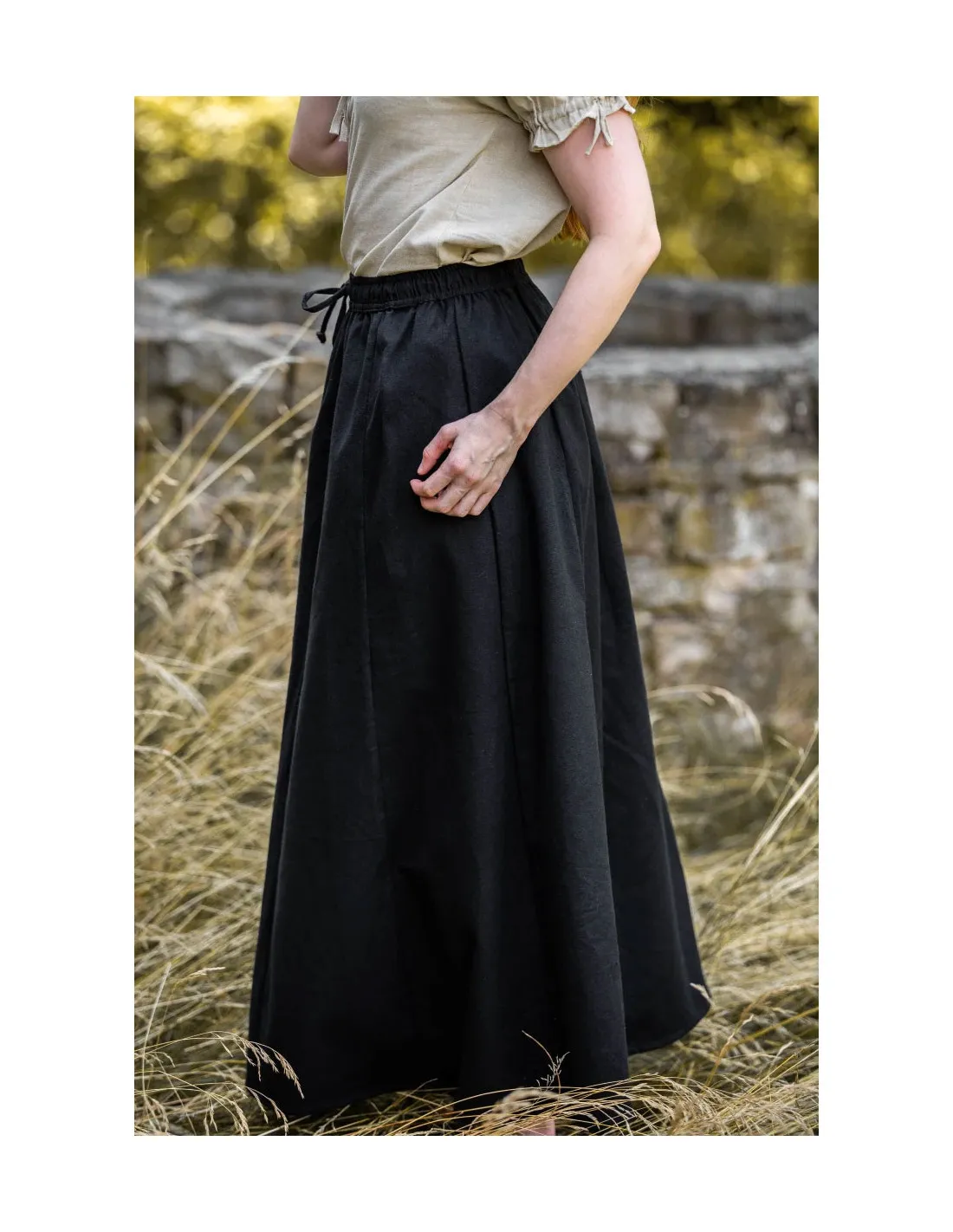 Falda medieval mujer Smilla, negro