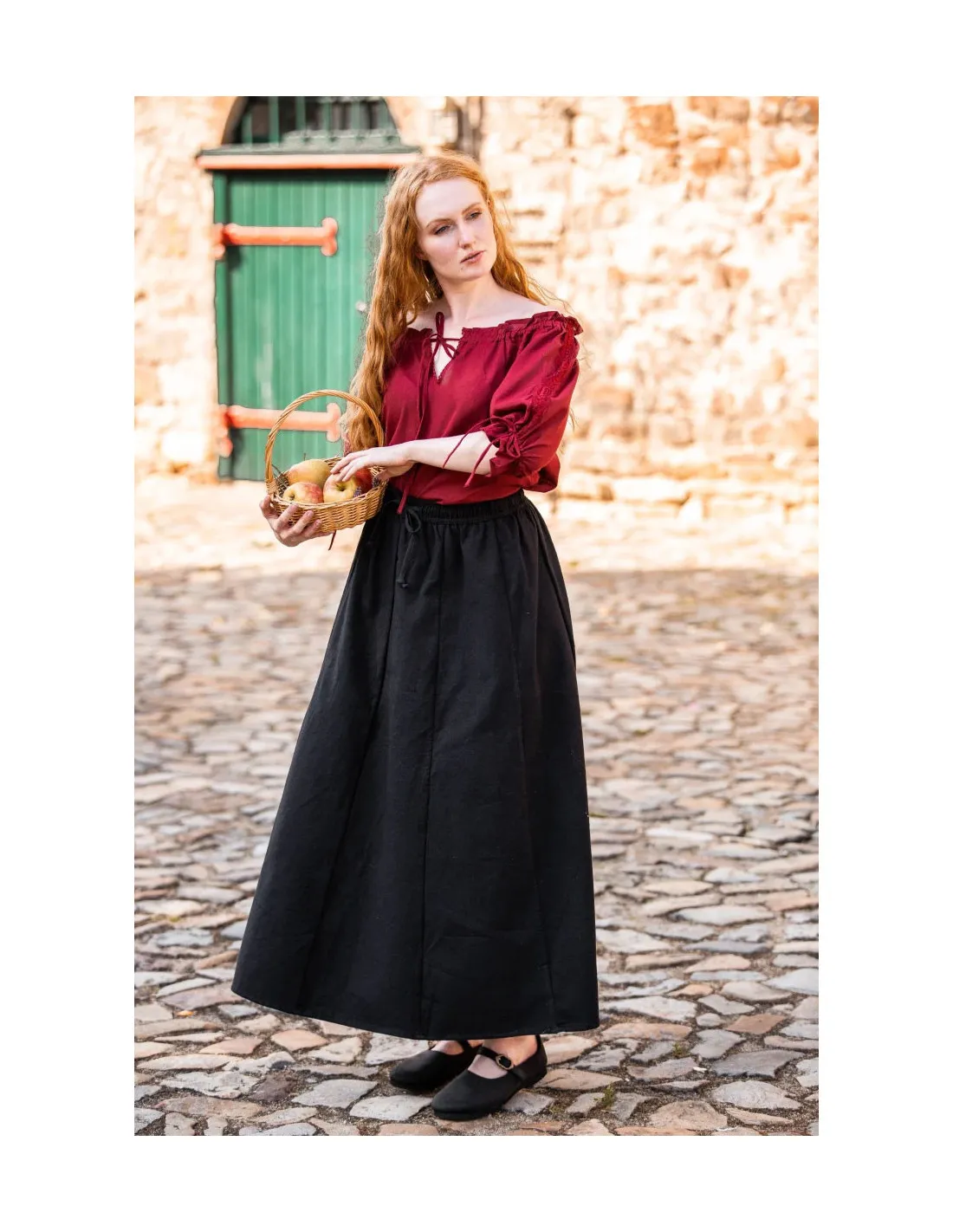 Falda medieval mujer Smilla, negro