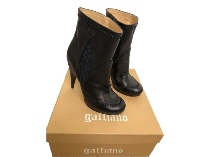 Galliano Botines Negro 