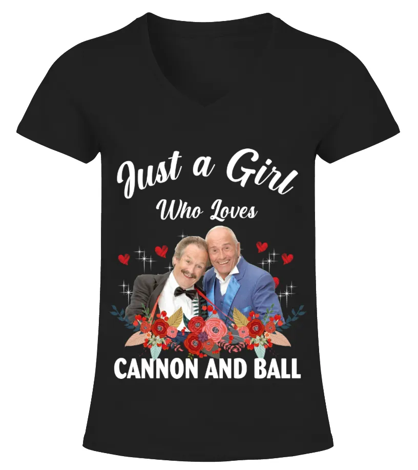 GIRL WHO LOVES CANNON AND BALL Camiseta cuello pico Mujer