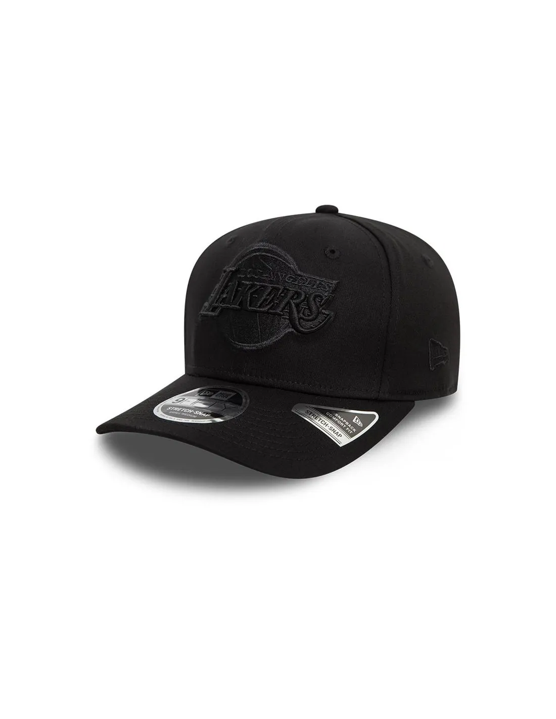 Gorra New Era LA Lakers Black On Black 9FIFTY Stretch Snap Negro