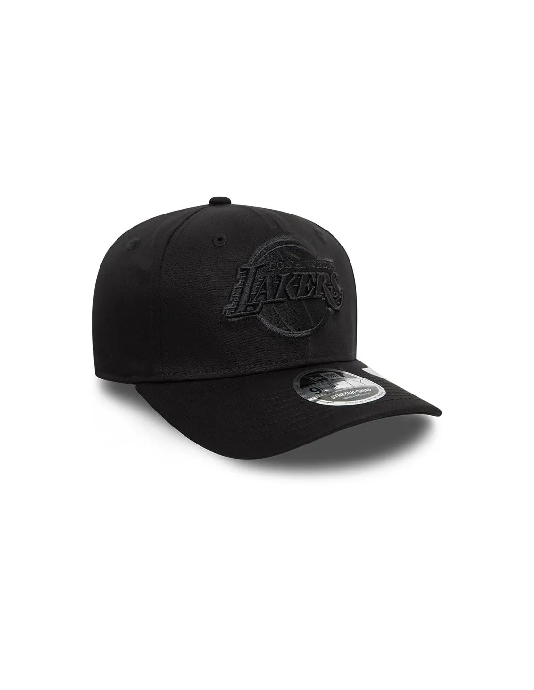 Gorra New Era LA Lakers Black On Black 9FIFTY Stretch Snap Negro