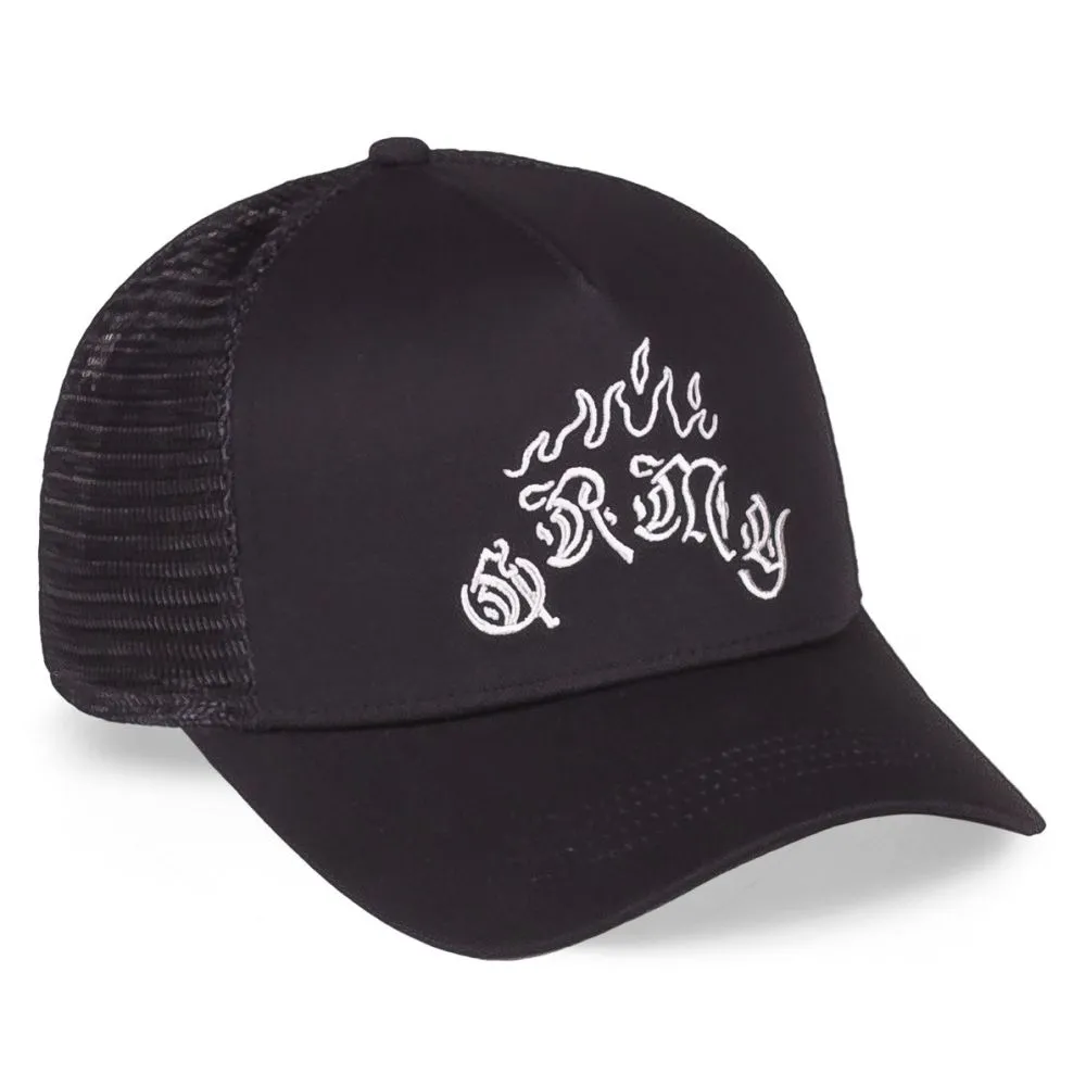 GORRA TRUCKER GRIMEY FIRE ROUTE - BLACK | Spring 23