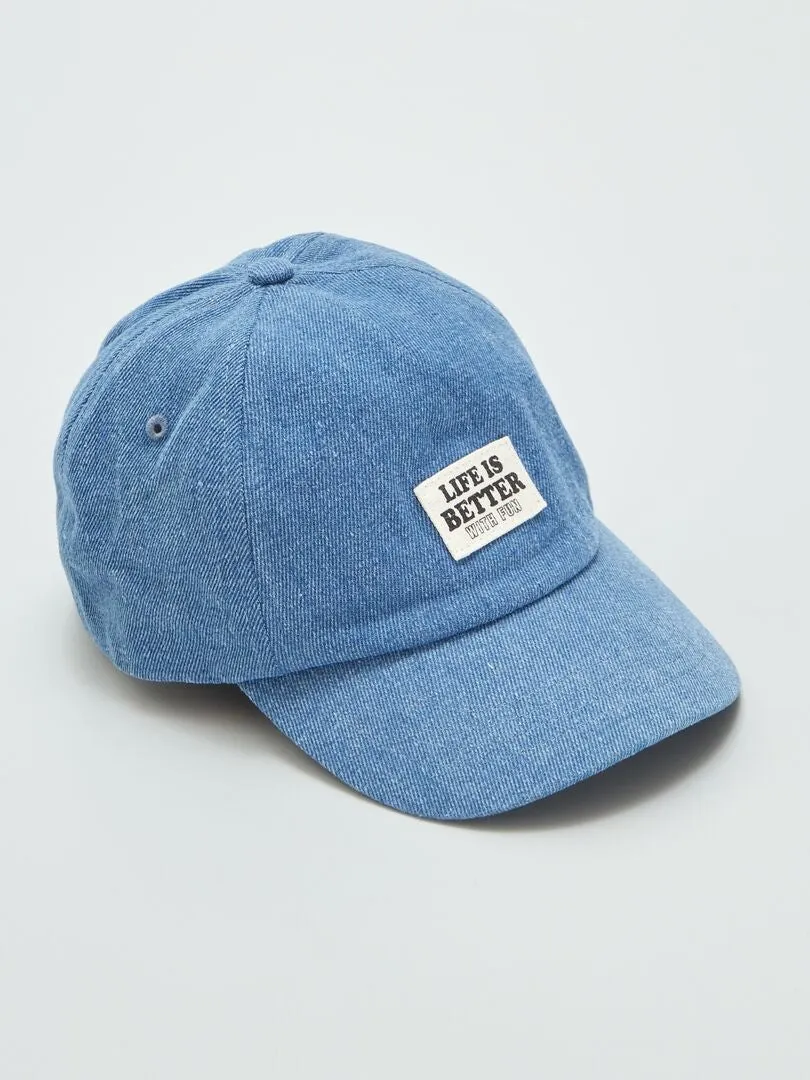 Gorra vaquera con mensaje - AZUL