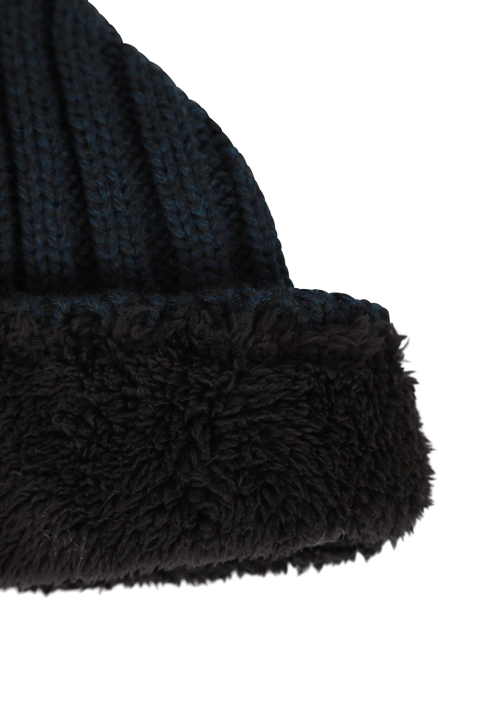 Gorro con forro de piel para hombre