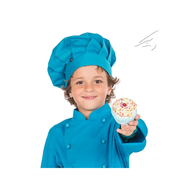 Gorro gran chef infantil turquesa - Gary's