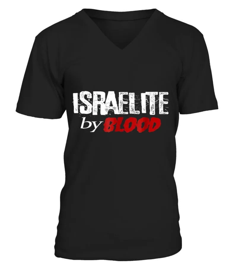 Hebrew Israelite by Blood DNA Tribe Judah Torah T-Shirt Camiseta cuello en V Unisex