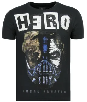 Hero Mask Rhinestones - Camisetas Hombre - 6323Z - Negro