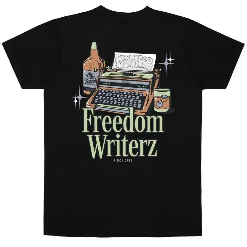 JACKER FREEDOM WRITERZ BLACK TEESHIRT