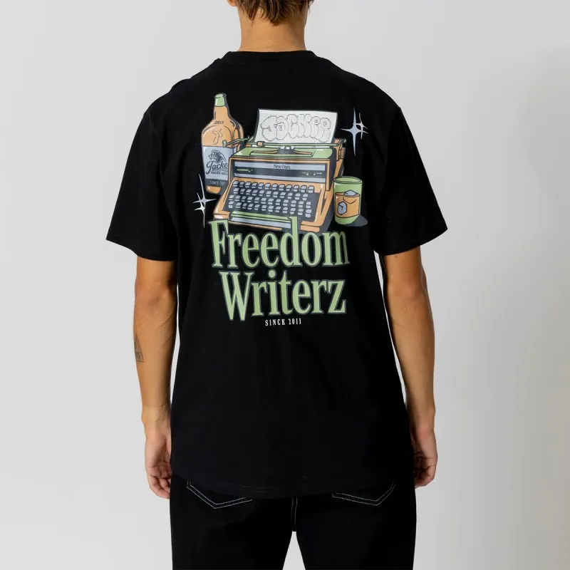 JACKER FREEDOM WRITERZ BLACK TEESHIRT