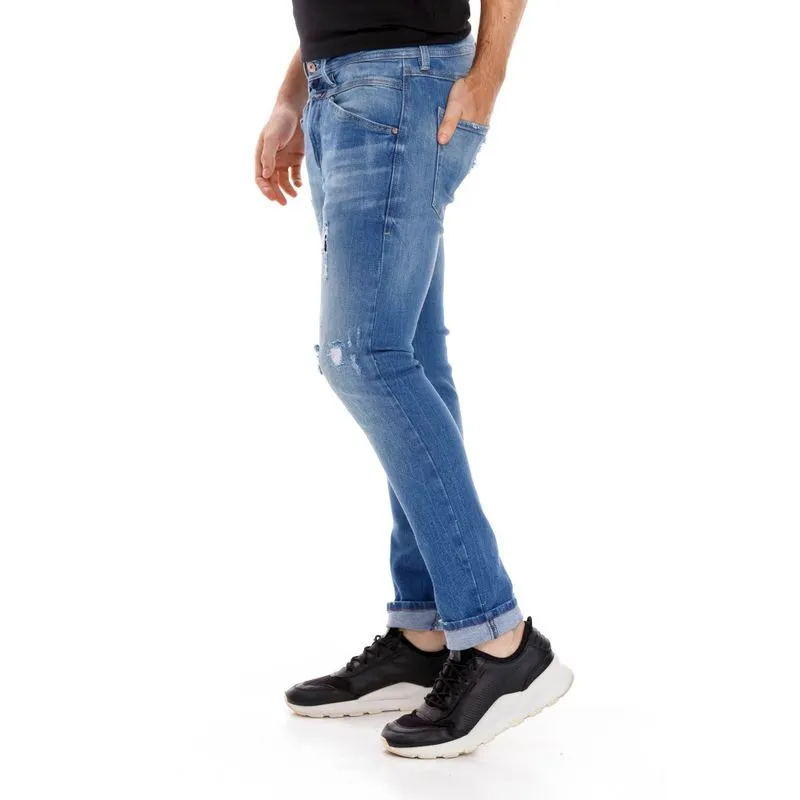 Jean Stretch Para Hombre Pedal Pusher