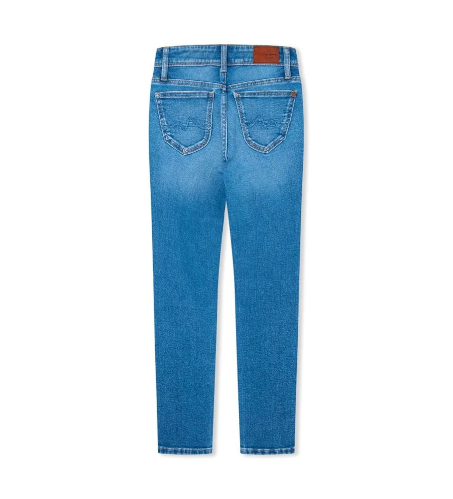 Jeans Pixlette Tiro Alto azul