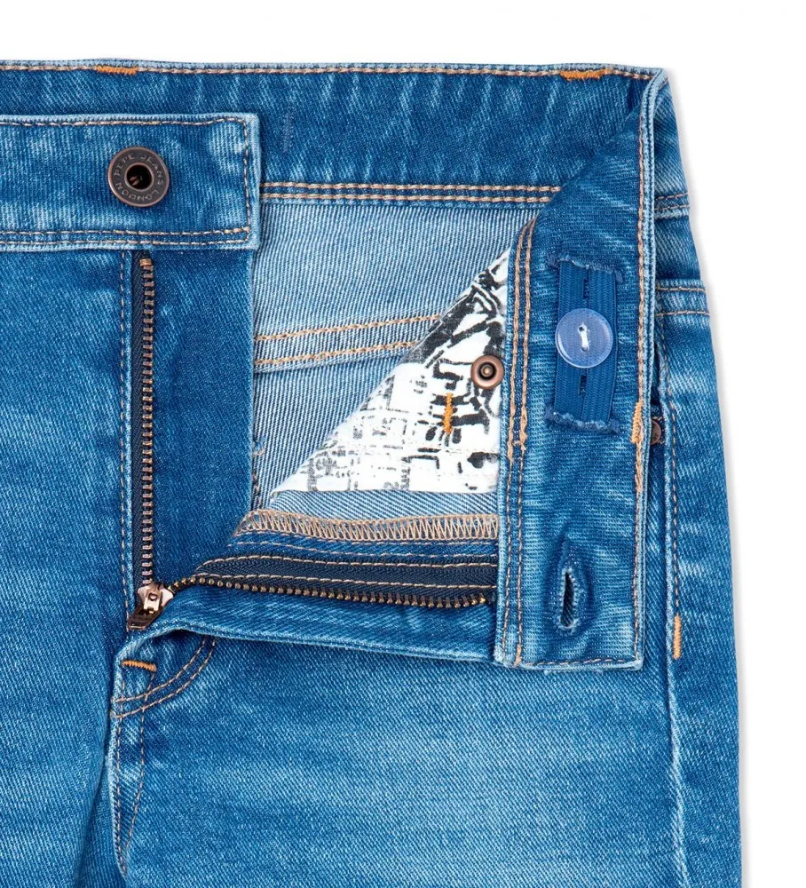 Jeans Pixlette Tiro Alto azul