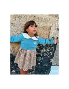 Jersey Corto Niña Celeste Familia Electra Eva Castro