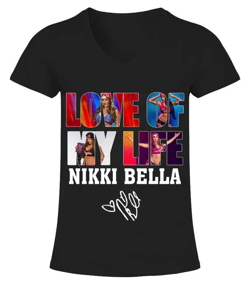 LOVE OF MY LIFE  NIKKI BELLA CAMISETA CUELLO PICO MUJER