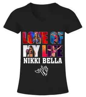 LOVE OF MY LIFE - NIKKI BELLA Camiseta cuello pico Mujer