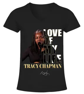 LOVE OF MY LIFE - TRACY CHAPMAN Camiseta cuello pico Mujer