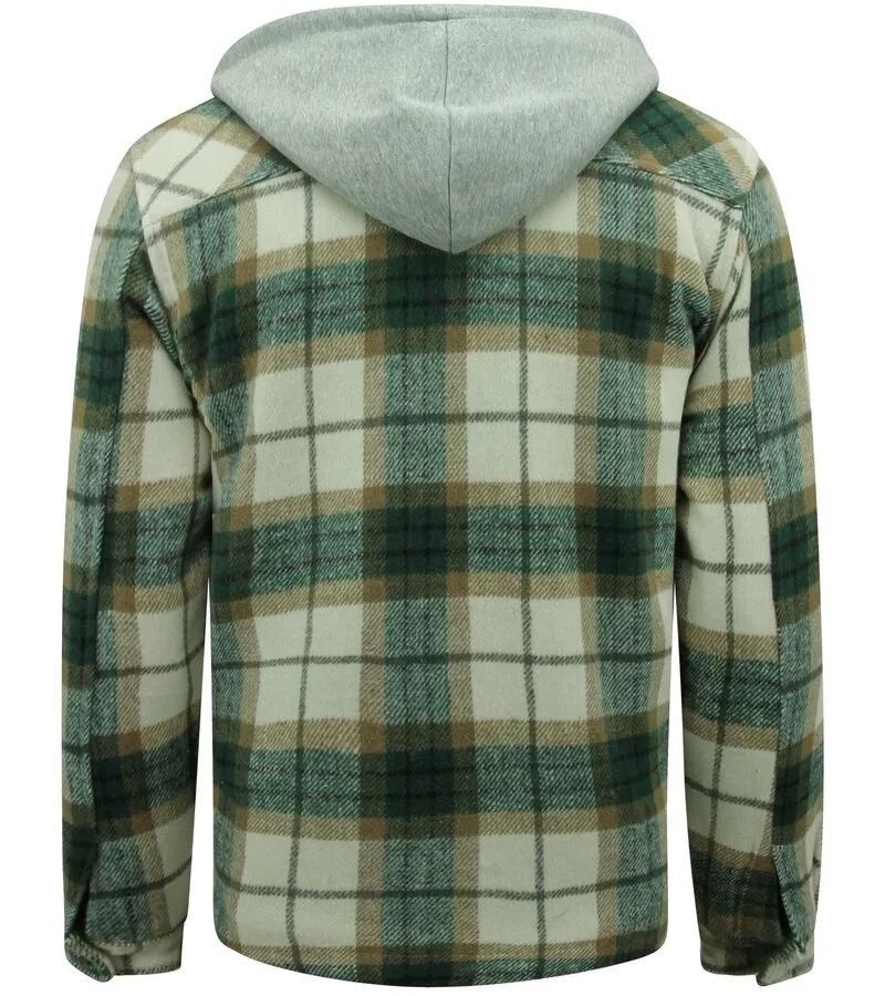 Lumberjacket Hombre con Capucha -7091- Verde