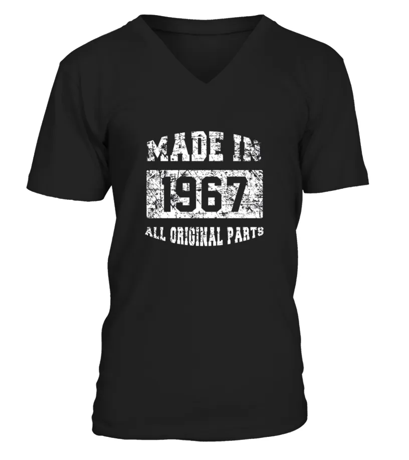  Made In 1967 All Original Parts Shirt  50th Birthday Gift Camiseta cuello en V Unisex