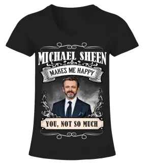 MICHAEL SHEEN MAKES ME HAPPY Camiseta cuello pico Mujer