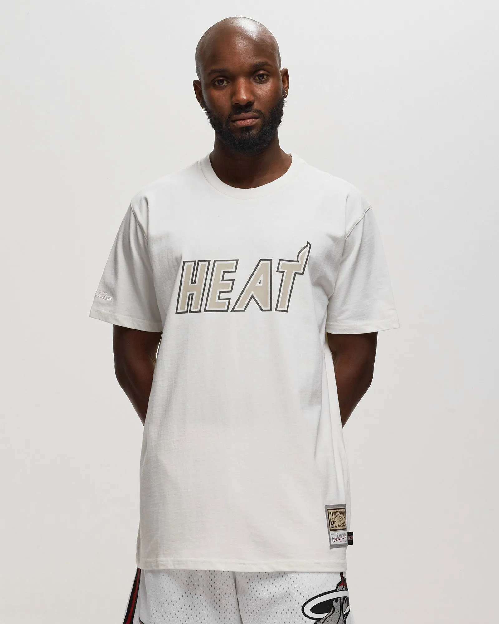 Mitchell & Ness NBA CREAM SS TEE HEAT