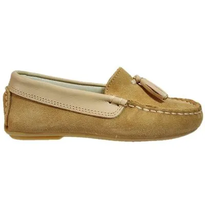 Mocasin serraje camel borlas