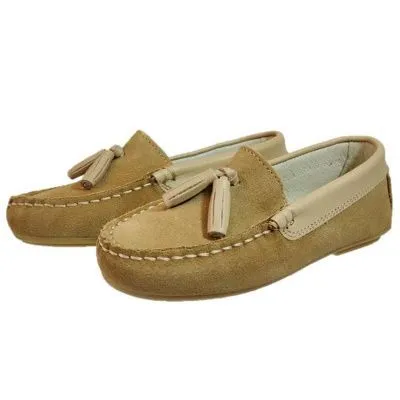 Mocasin serraje camel borlas