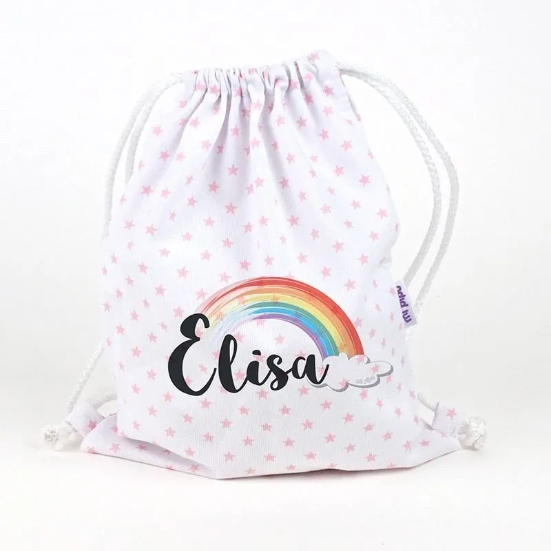 Mochila bebé Arcoiris personalizada