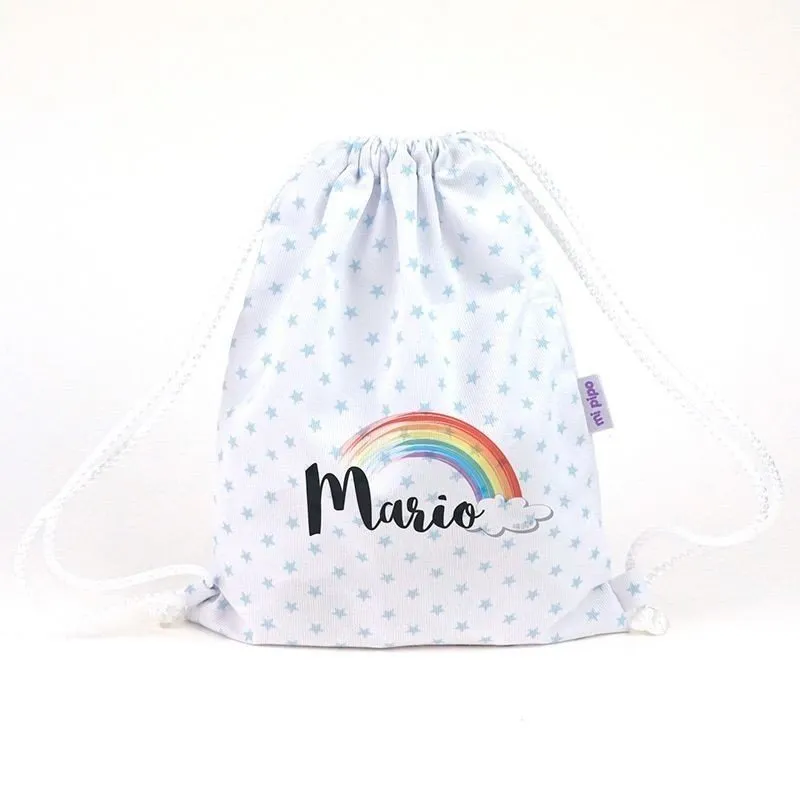 Mochila bebé Arcoiris personalizada