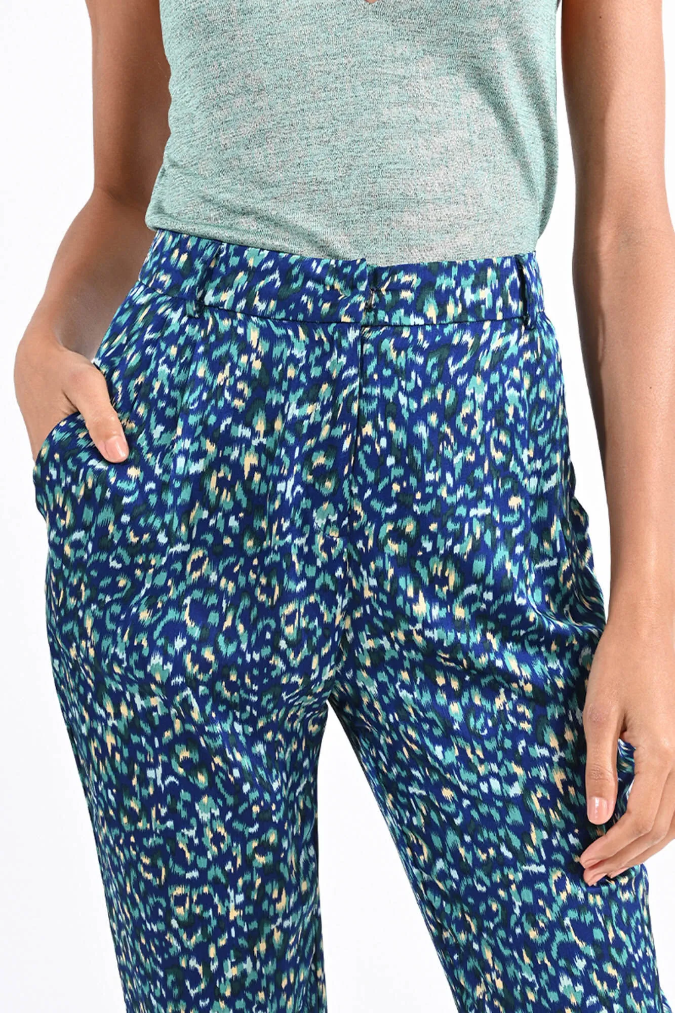 Molly Bracken Pantalón de mujer tobillero con estampado