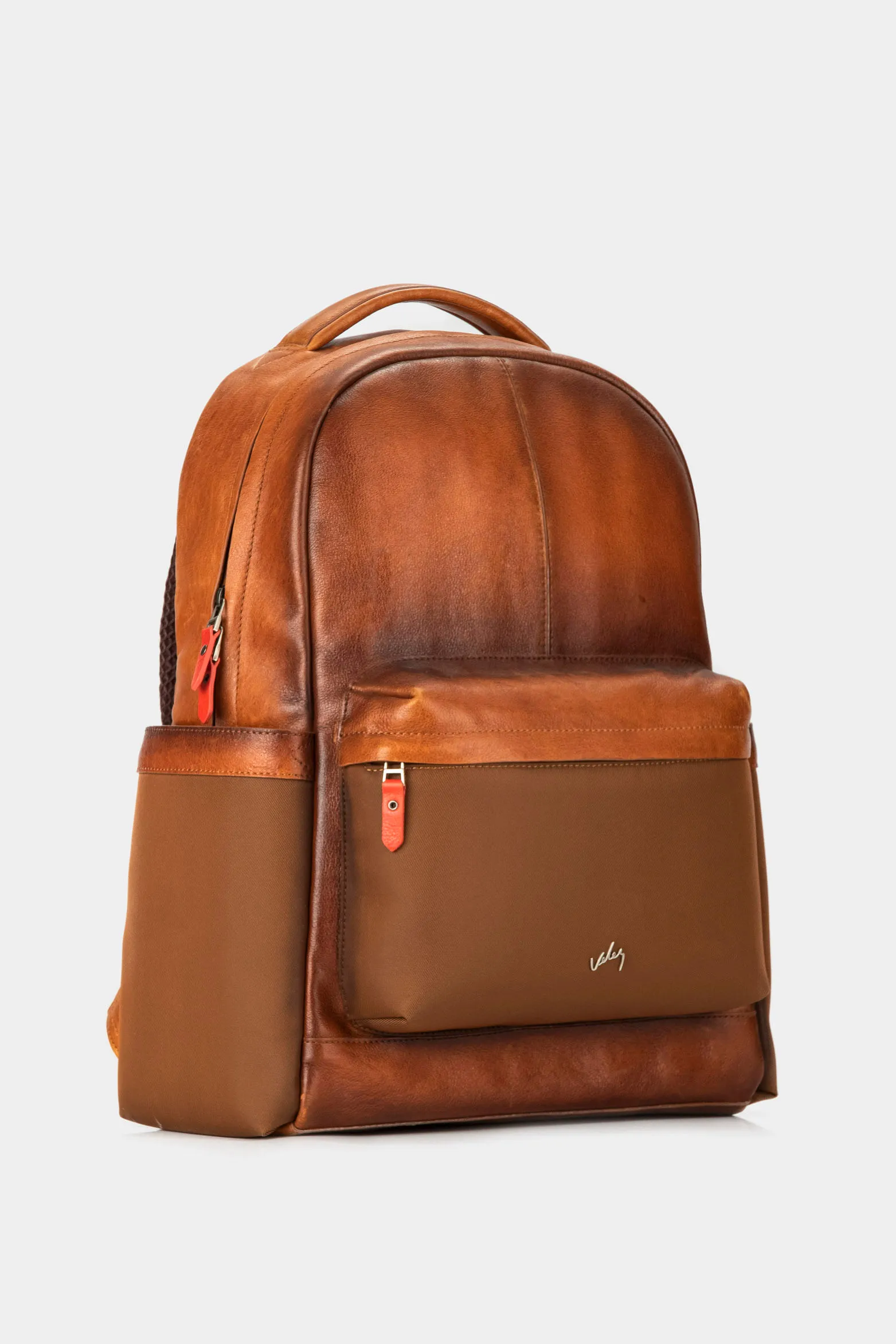 Morral fagus 2.0 de cuero para hombre lona en nylon Miel