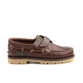 Nautico Niño Marron Con Velcro Sakut