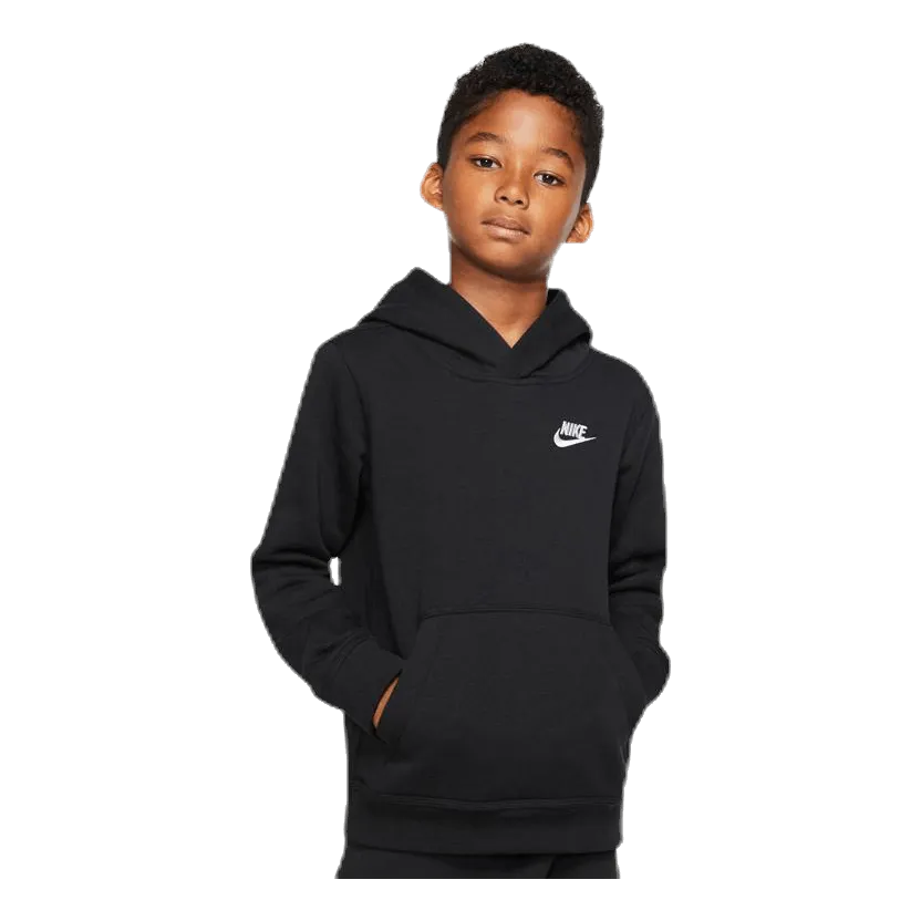 Nike Sportswear Club Big Kids' Pullover Hoodie BLACK/WHITE