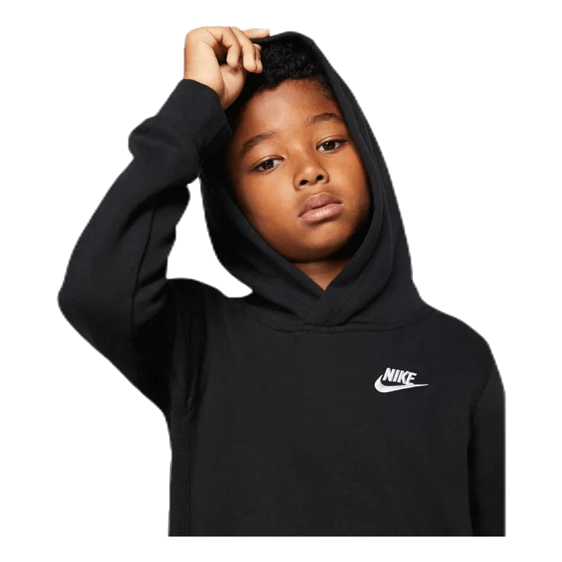 Nike Sportswear Club Big Kids' Pullover Hoodie BLACK/WHITE