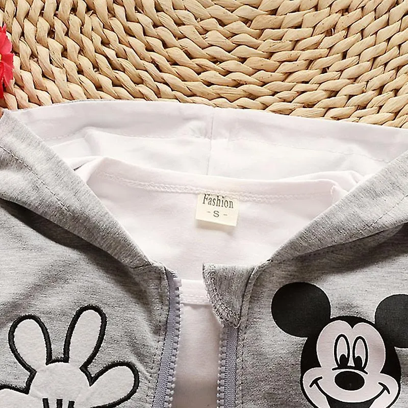 Niños Bebé Niños Chicas Outfits Mickey Mouse Abrigo Camiseta Pantalones Set Ropa