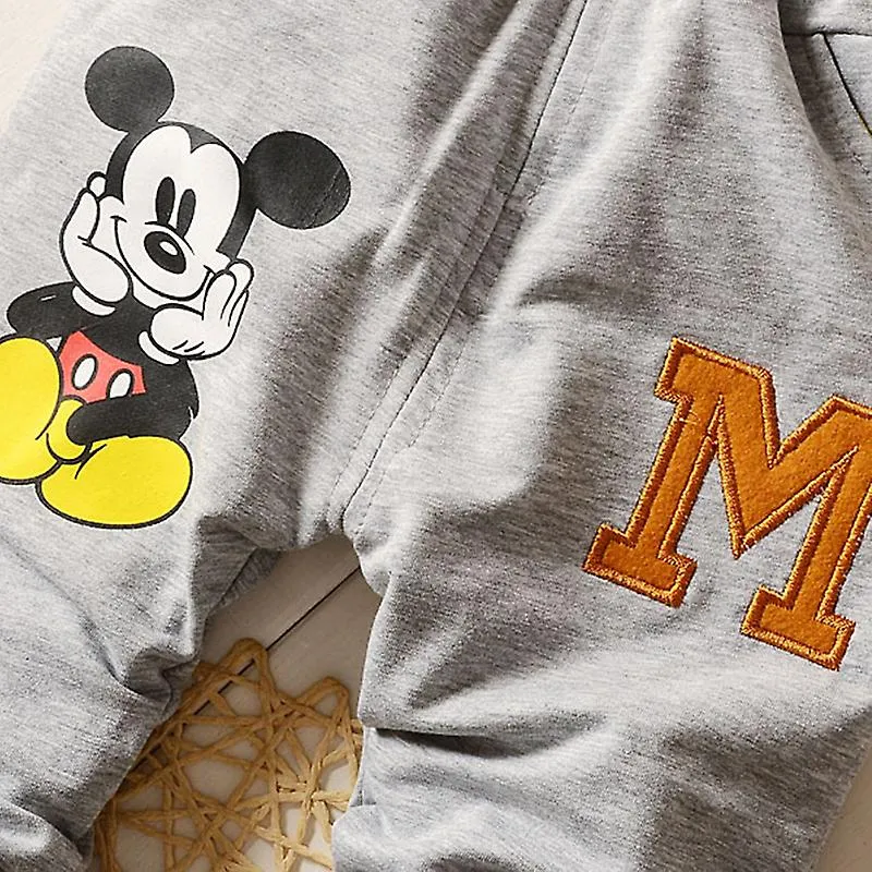 Niños Bebé Niños Chicas Outfits Mickey Mouse Abrigo Camiseta Pantalones Set Ropa