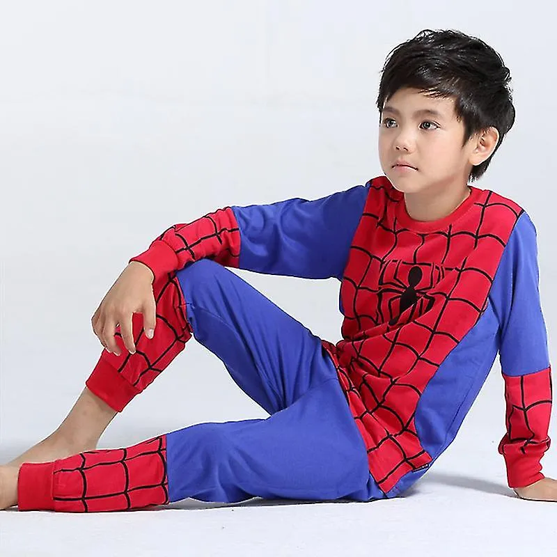 Niños Niños Niñas Niños Superhéroe Spiderman Pijamas Trajes Ropa de dormir Ropa de dormir Pijama casual Set