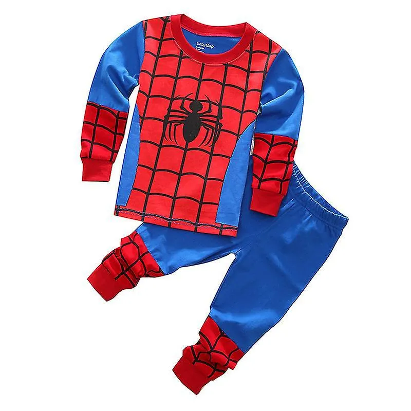 Niños Niños Niñas Niños Superhéroe Spiderman Pijamas Trajes Ropa de dormir Ropa de dormir Pijama casual Set